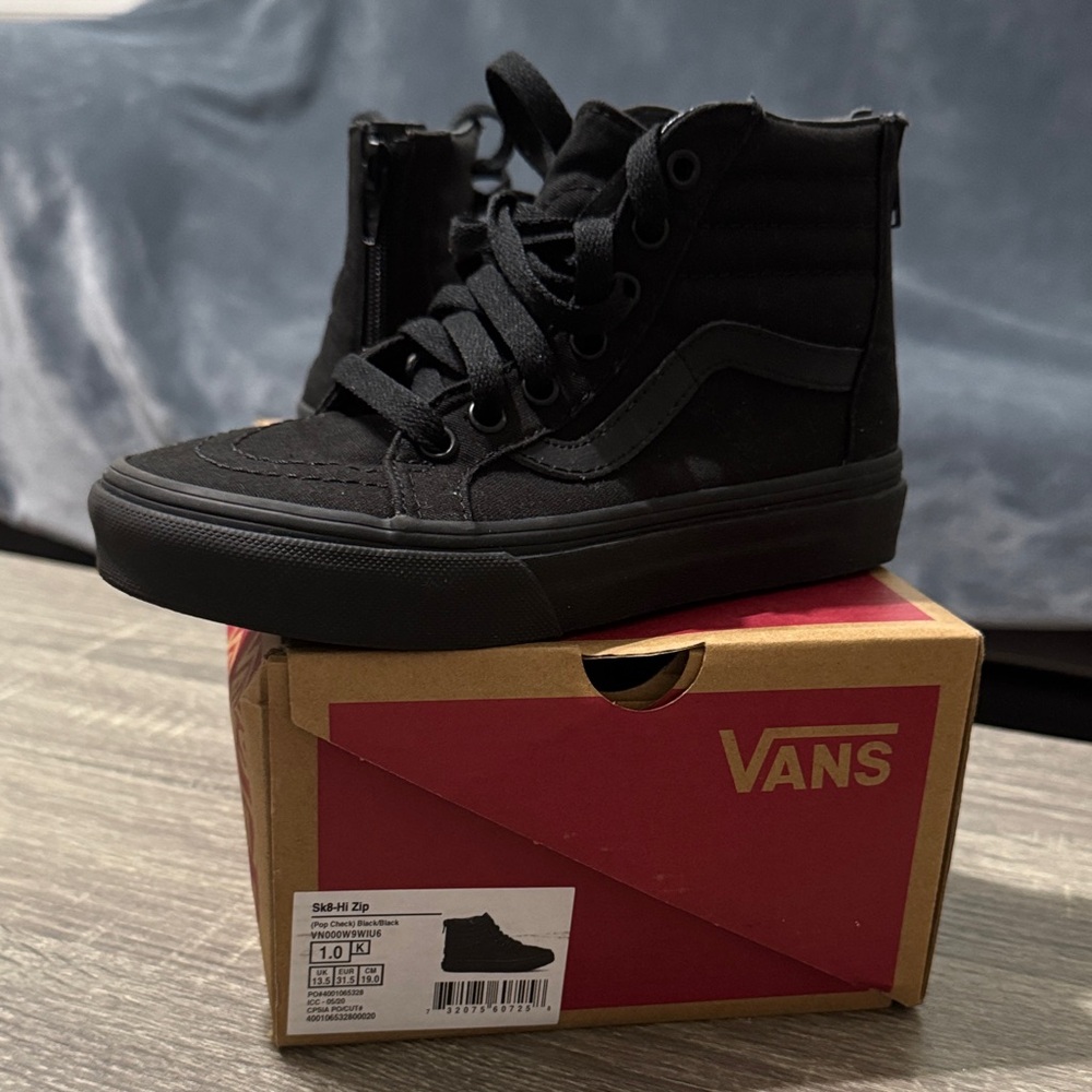 Vans Kids Black High-Top Sneakers